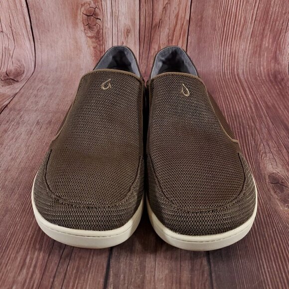 Olukai Nohea Mesh Mens Size 13 Brown Casual Comfort Slip On Shoes Loafers - Picture 4 of 13